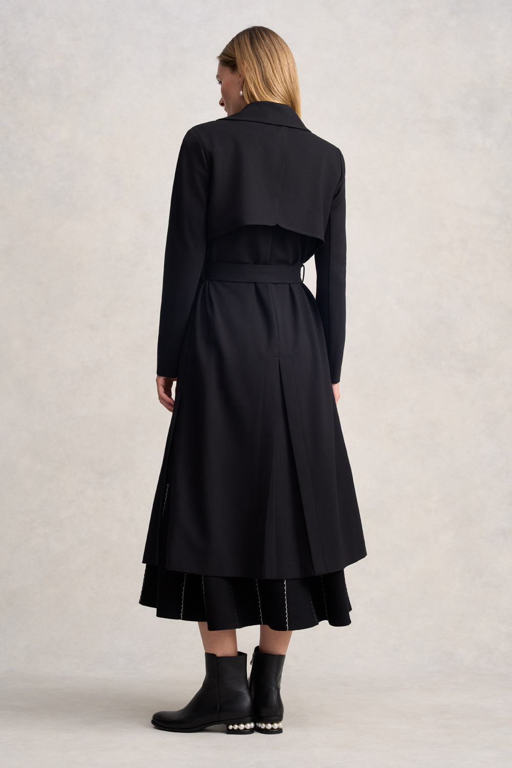 Ponte Trench Coat - Black
