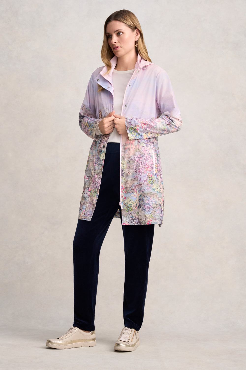 Packable Spray Jacket - Scenic Sunset Print