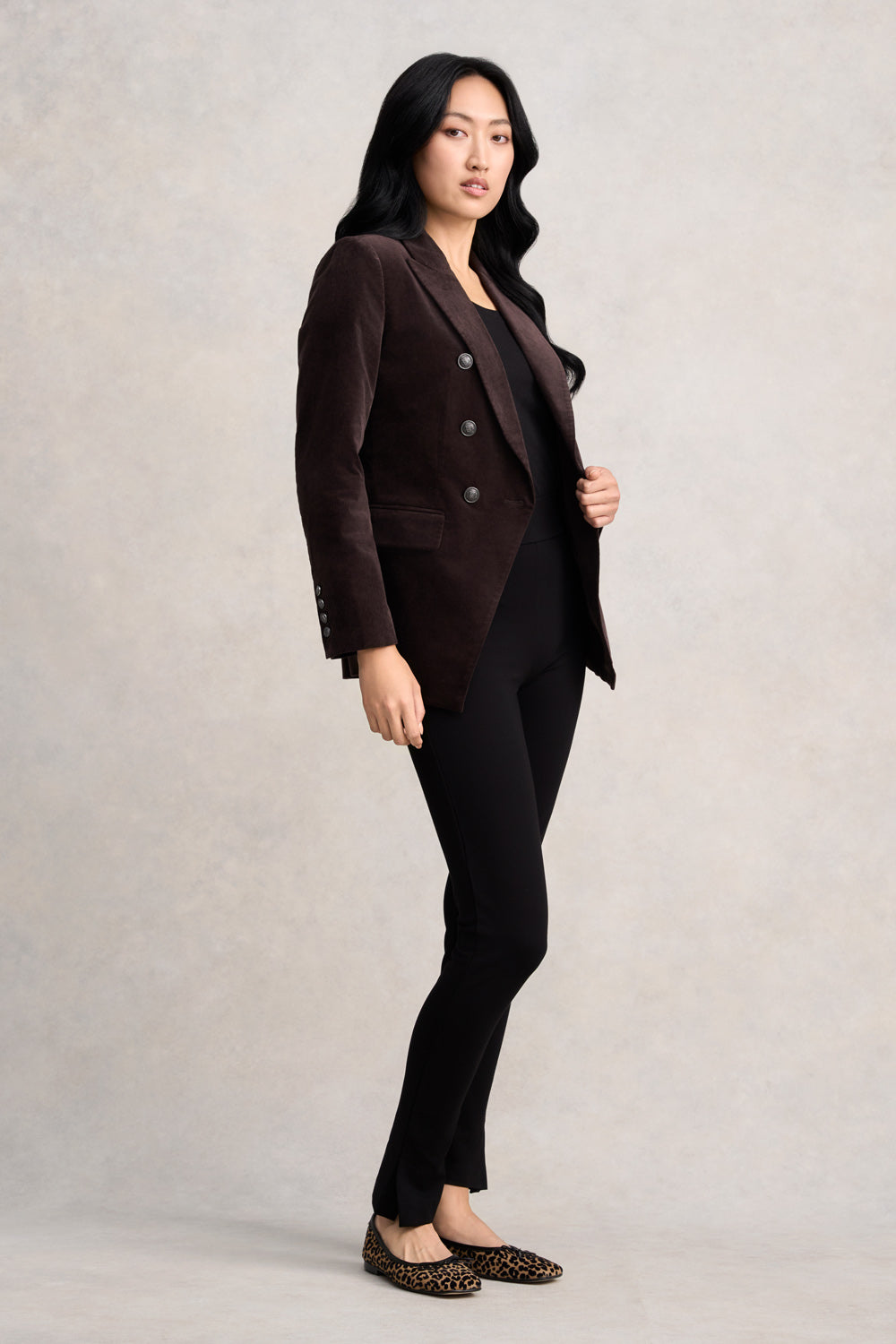Velvet Blazer - Chocolate