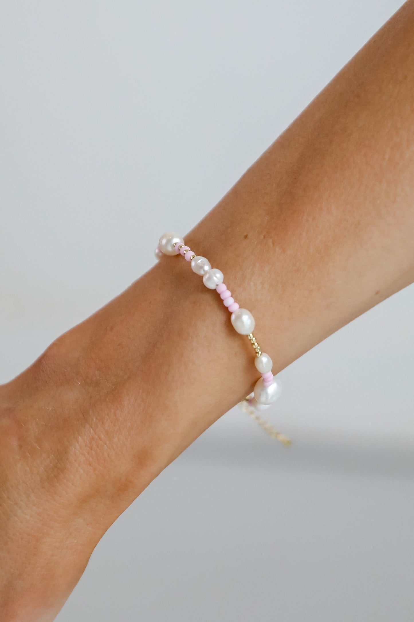 Kayla White Beaded Bracelet