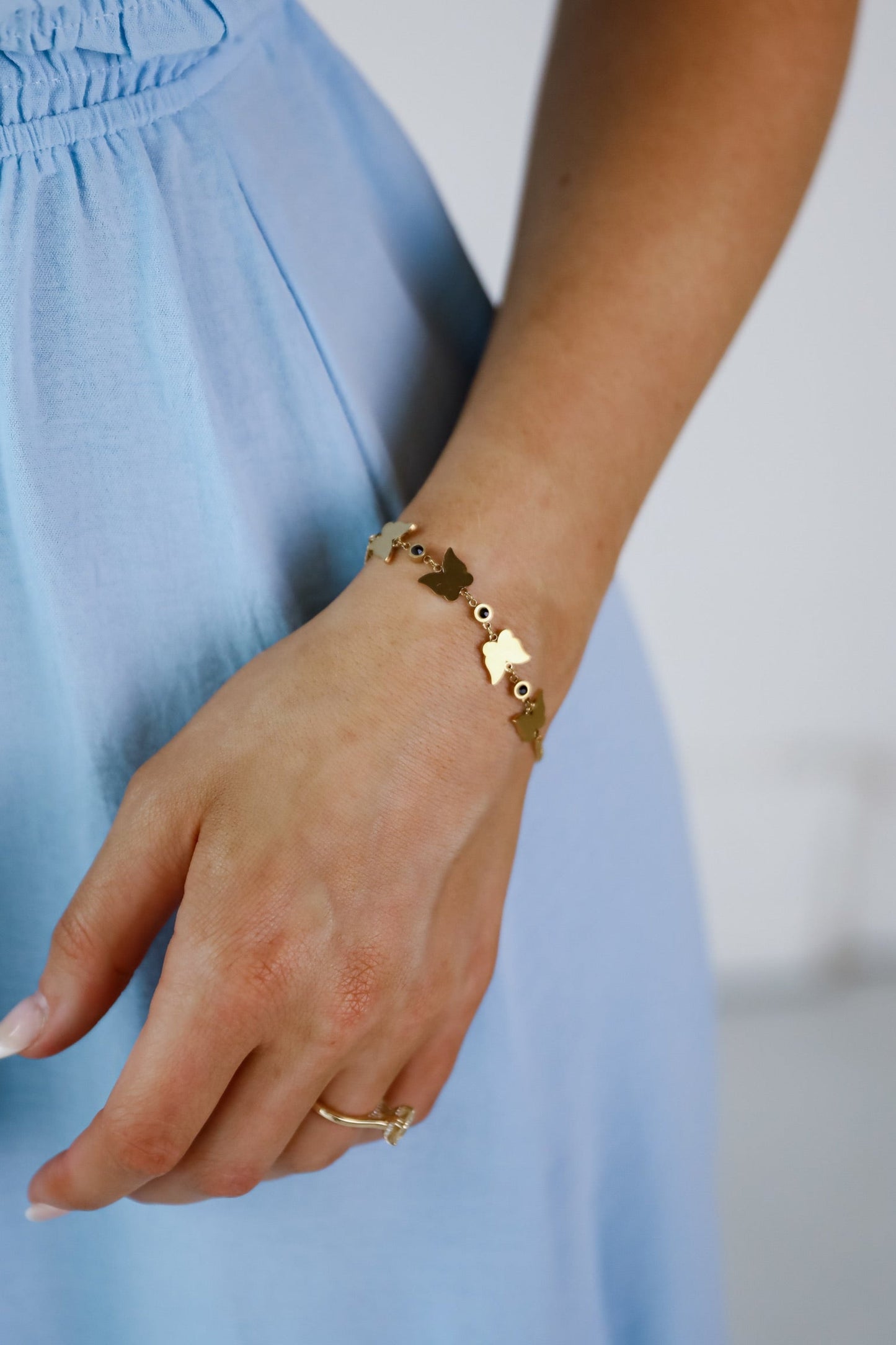 Kaia Gold Butterfly Charm Bracelet