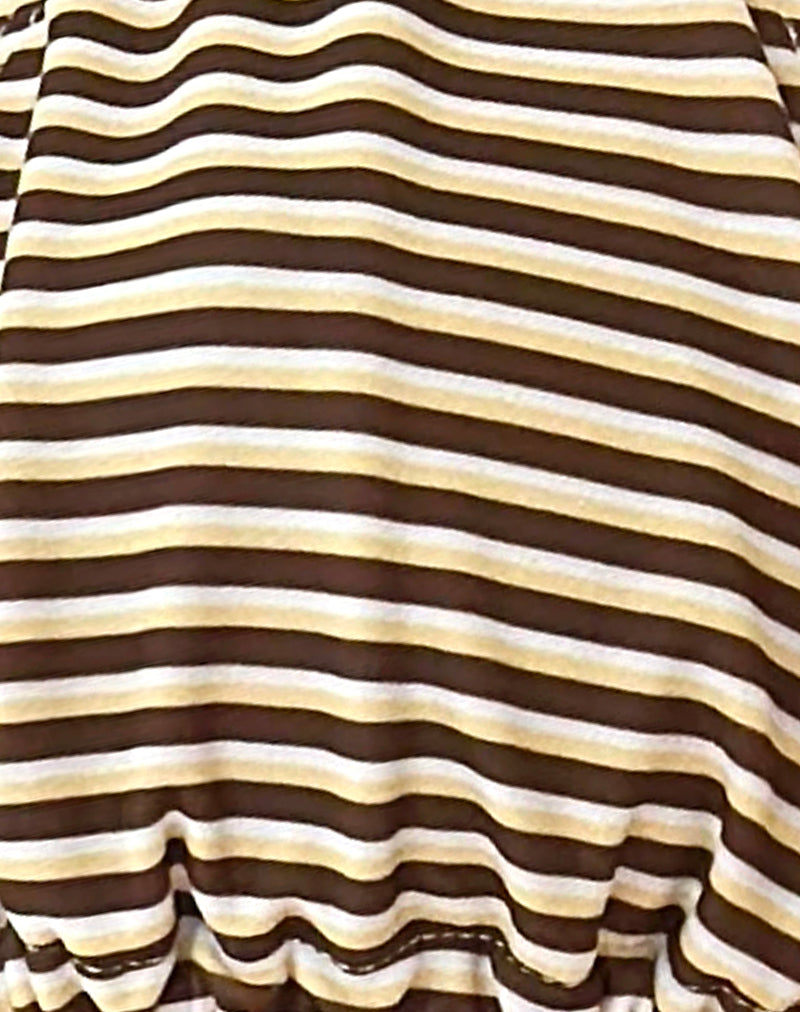 Pami Bikini Top in Horizontal Stripe Yellow