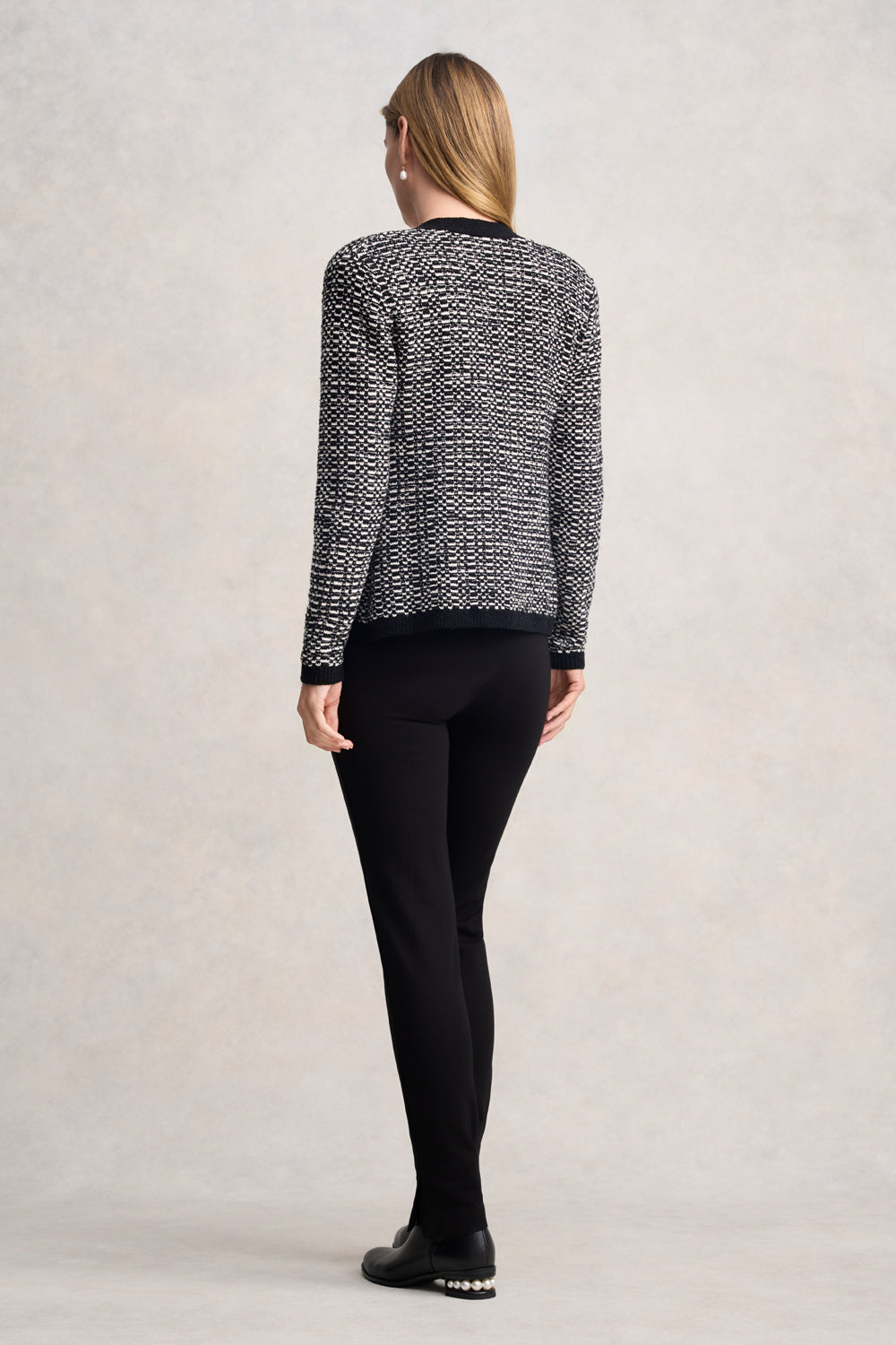 Tape Yarn Cardigan - Black Multi