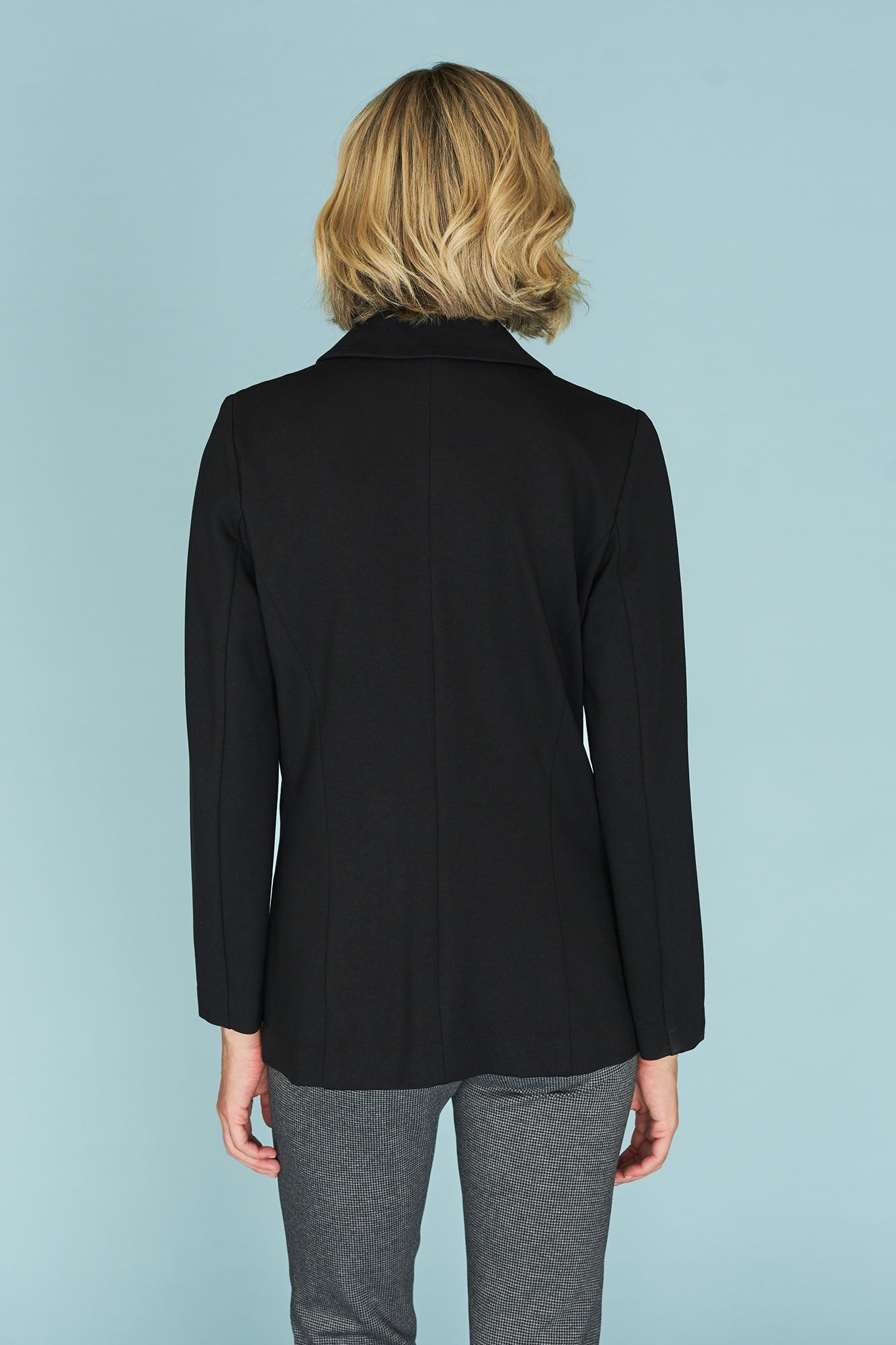 Seam Detail Ponte Blazer - Black