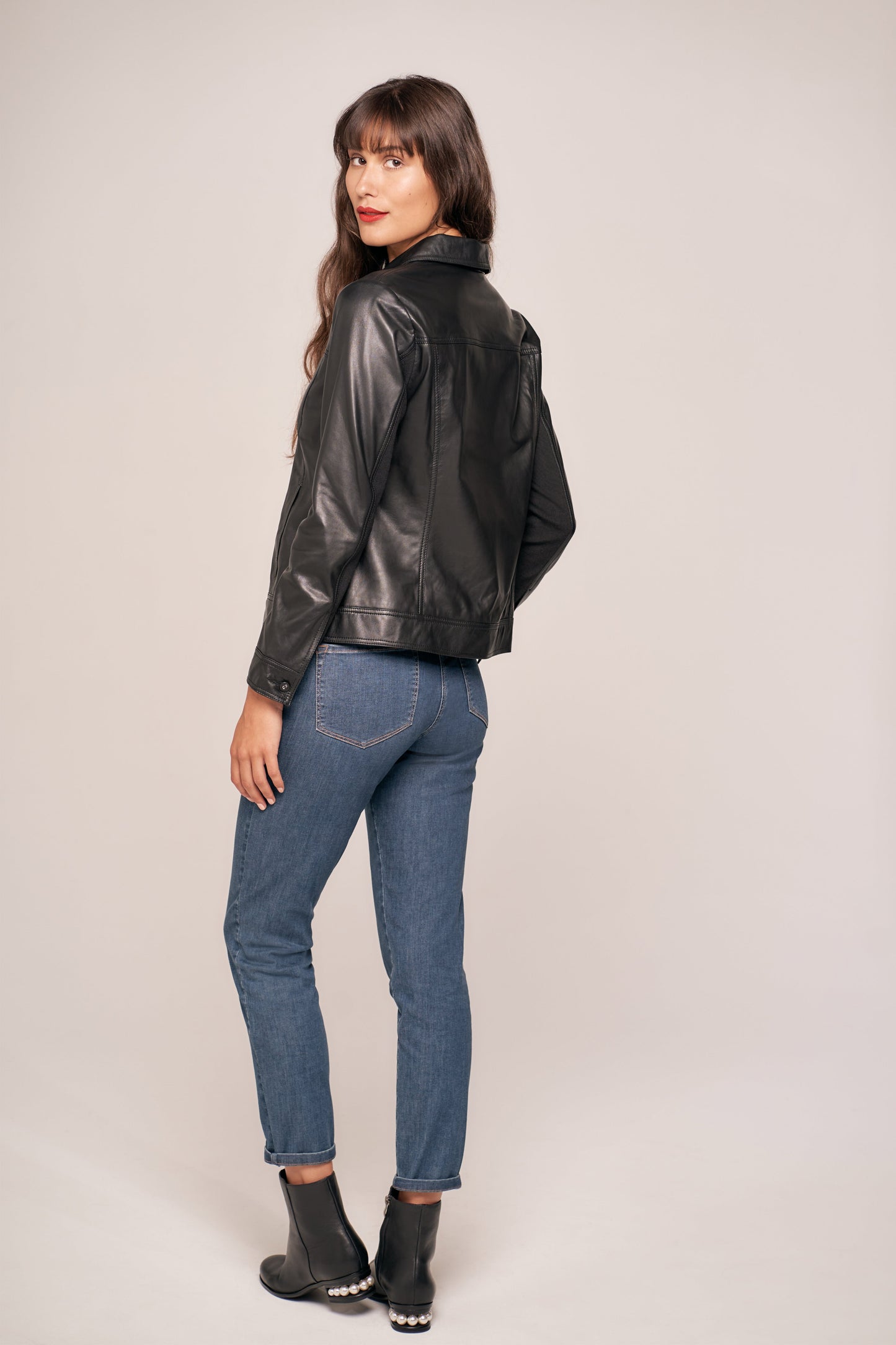 Olivia Newton-John Leather Jacket - Black