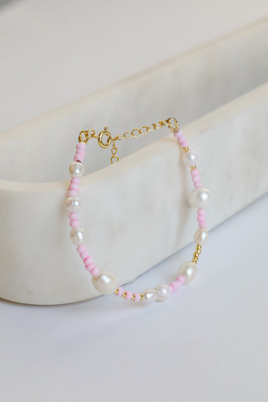 Kayla White Beaded Bracelet