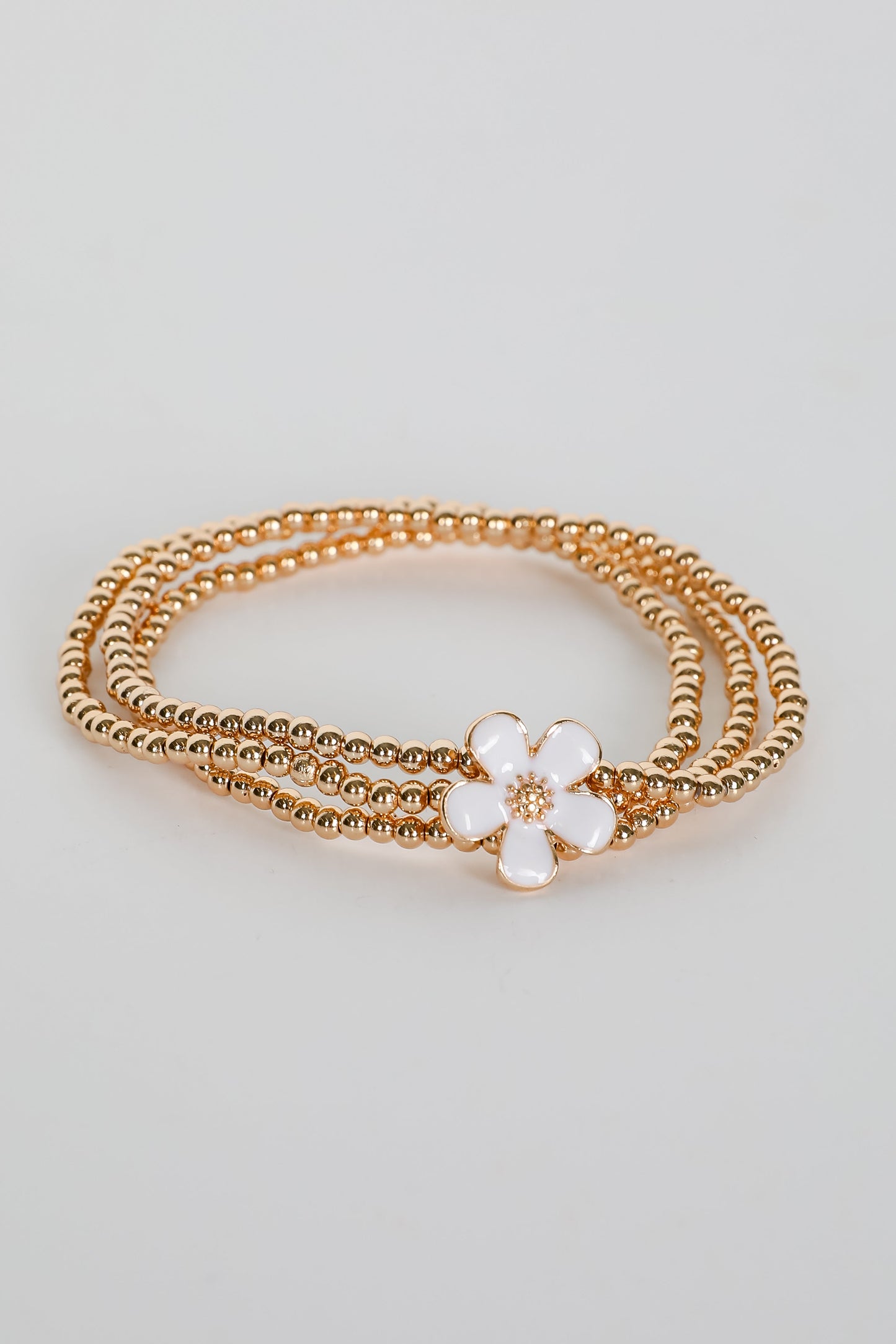 Catherine Beaded Flower Charm Bracelet